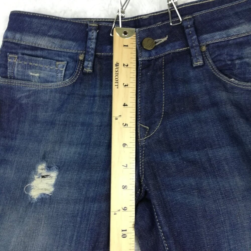 Mavi Womens Jeans Serena Super Skinny Blue Denim Dark Wash Ripped Stretch 28 - Picture 9 of 14